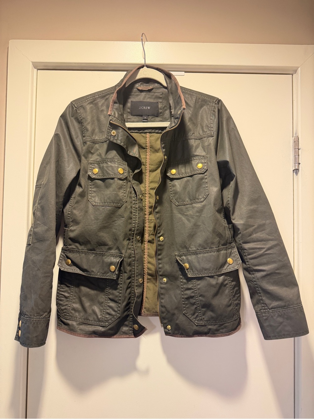 J.Crew Women's Olive Field Jacket: size M